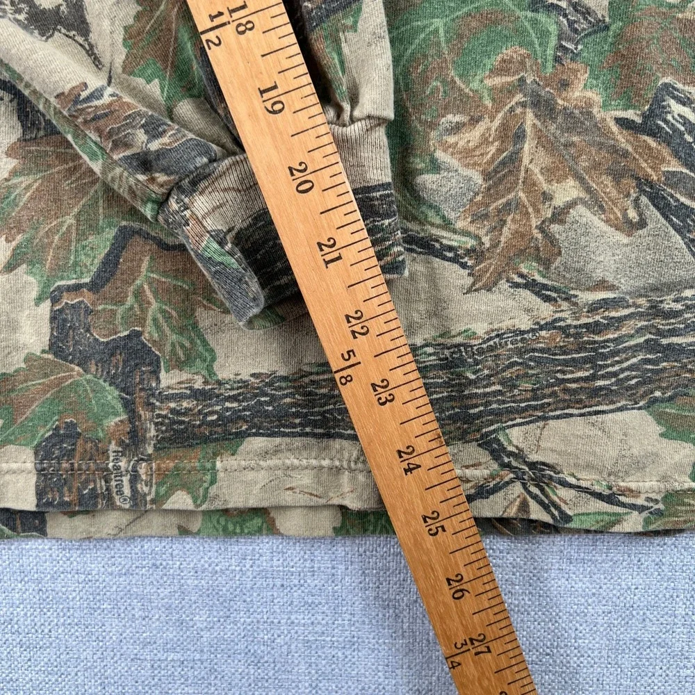 VTG 90s Jerzees Outdoors Real Tree Camo Long Sleeve T Shirt Men Large USA Made